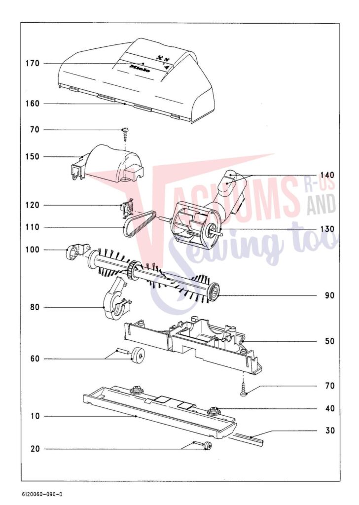 Miele S711-1 exploded schematic diagram (page 8)