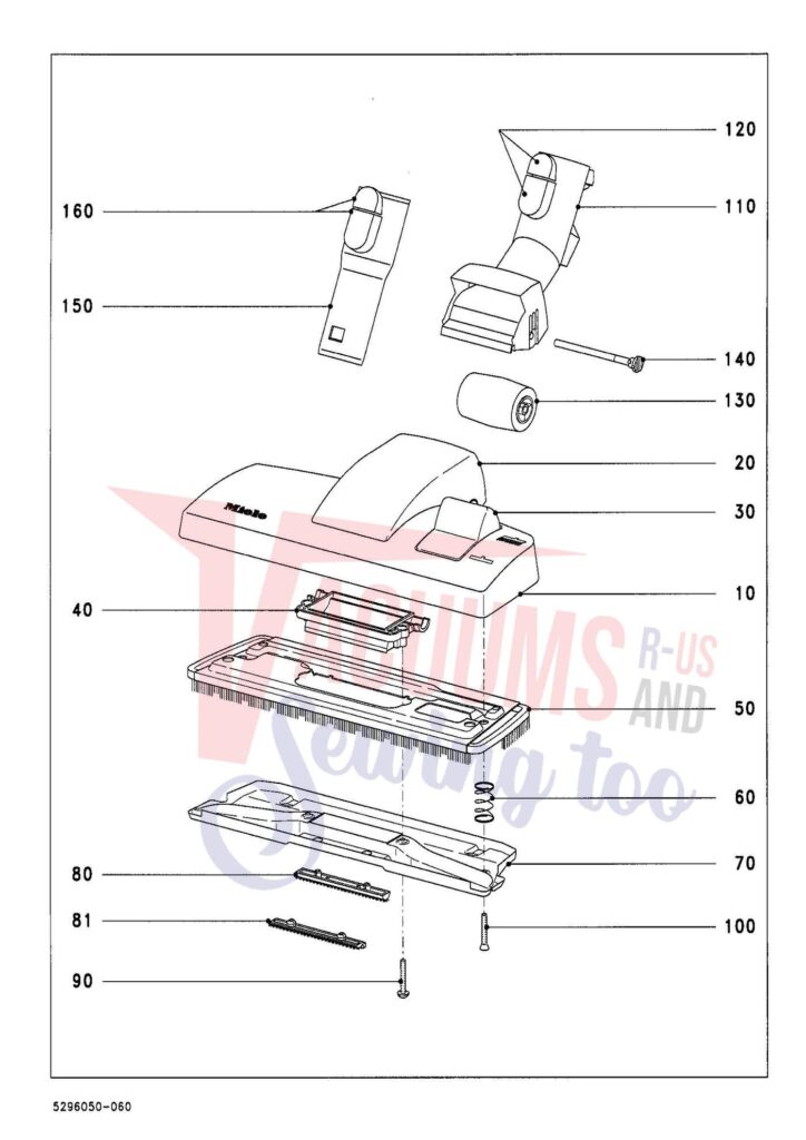 Miele S544 exploded schematic diagram (page 8)