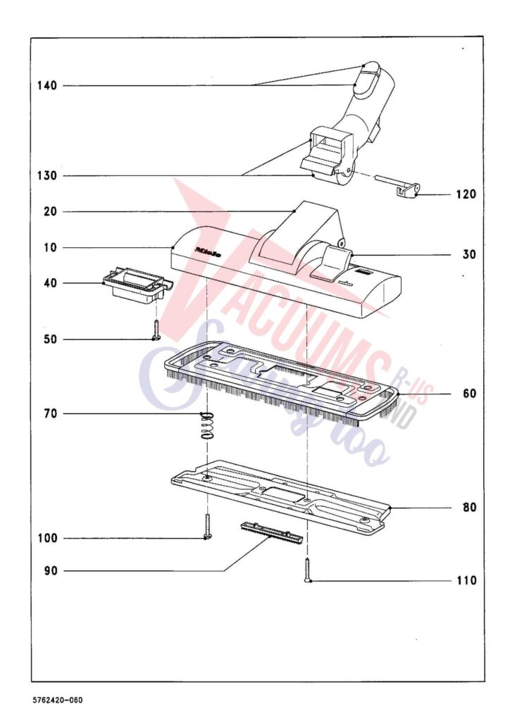 Miele S448I exploded schematic diagram (page 8)