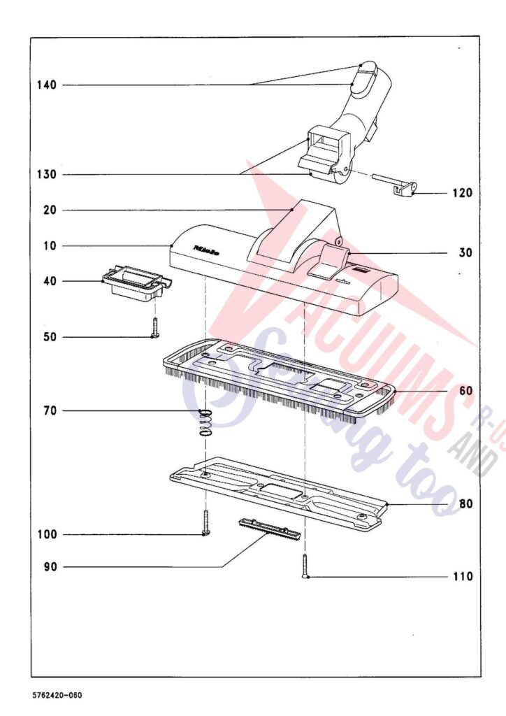 Miele S447I exploded schematic diagram (page 8)
