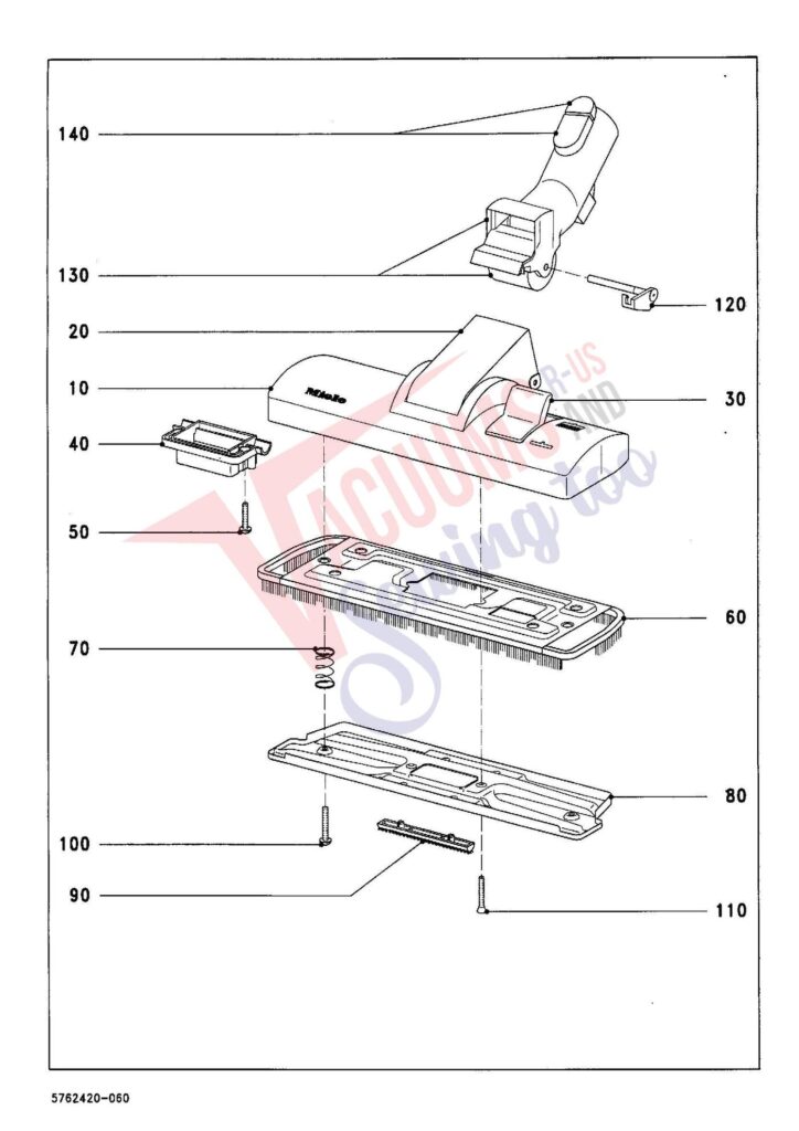 Miele S445I exploded schematic diagram (page 8)