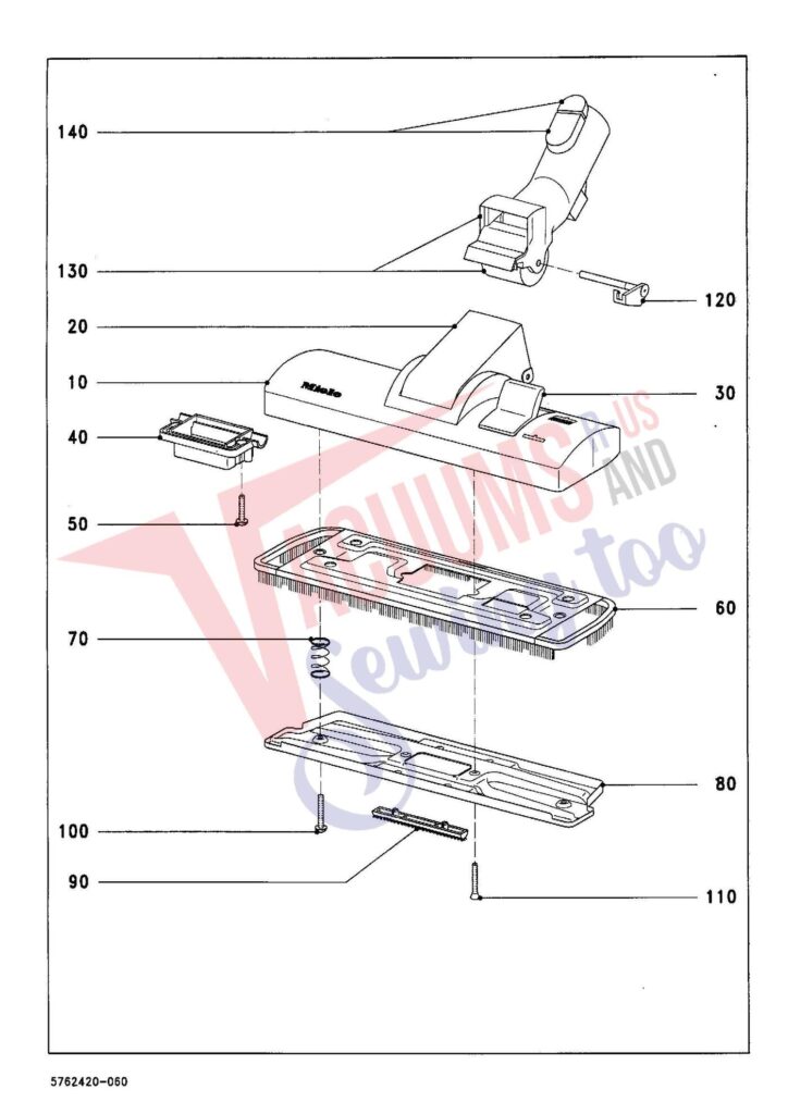 Miele S444I exploded schematic diagram (page 8)
