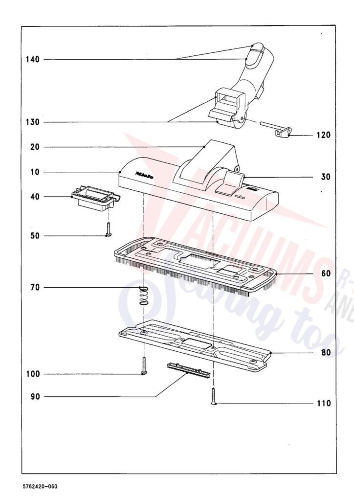 Miele S438I exploded schematic diagram (page 8)