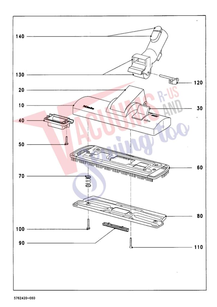 Miele S422I exploded schematic diagram (page 8)