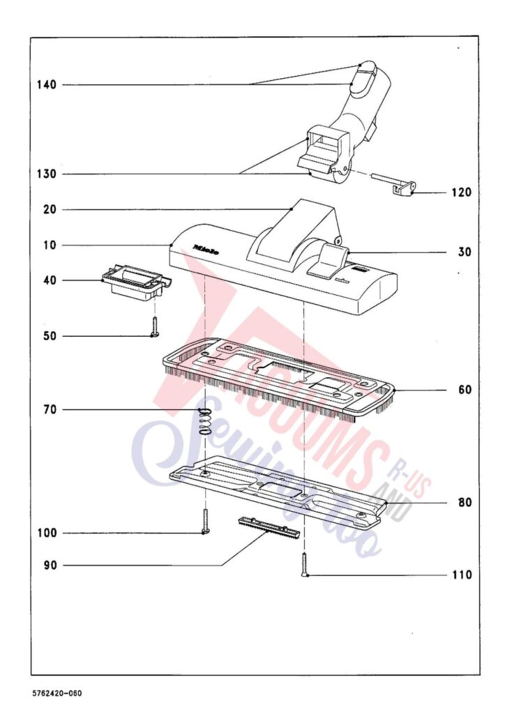 Miele S322I exploded schematic diagram (page 8)