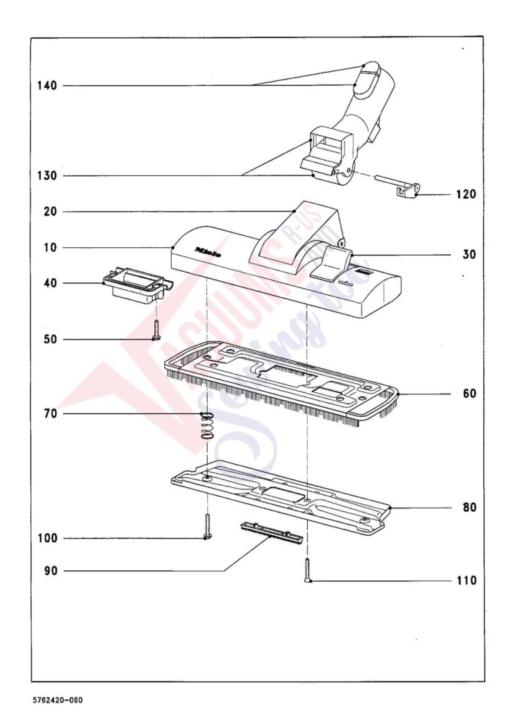 Miele S321I exploded schematic diagram (page 8)