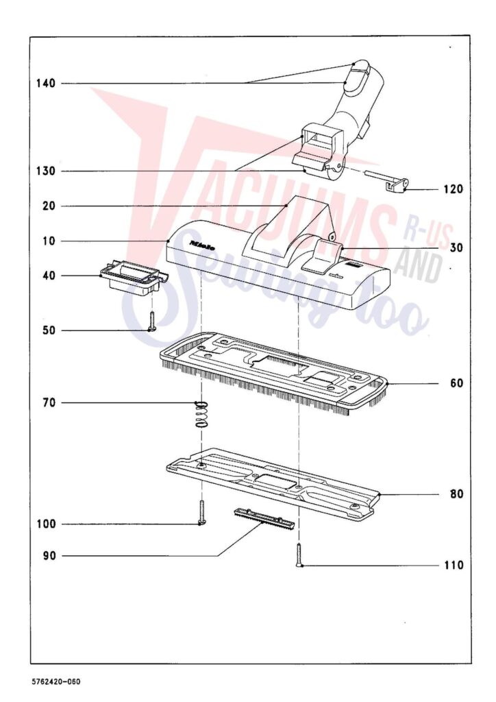 Miele S316I exploded schematic diagram (page 8)