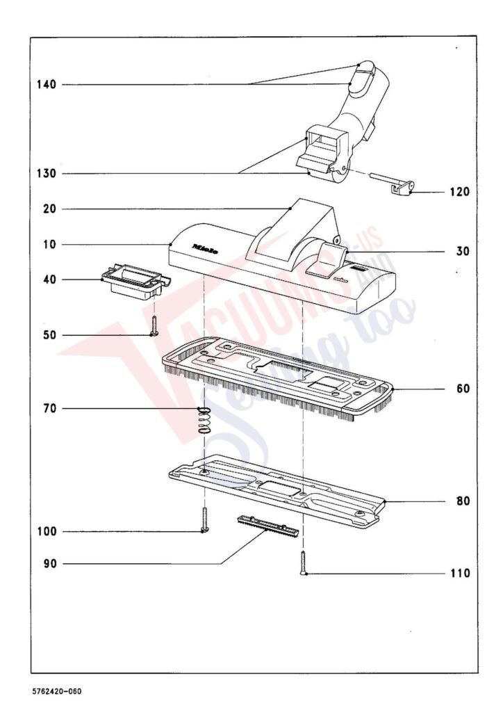 Miele S313I exploded schematic diagram (page 8)