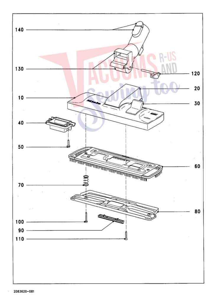 Miele S271I exploded schematic diagram (page 8)