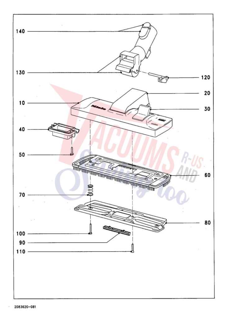 Miele S256I exploded schematic diagram (page 8)
