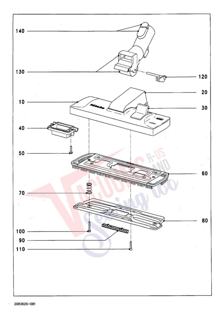Miele S255I exploded schematic diagram (page 8)