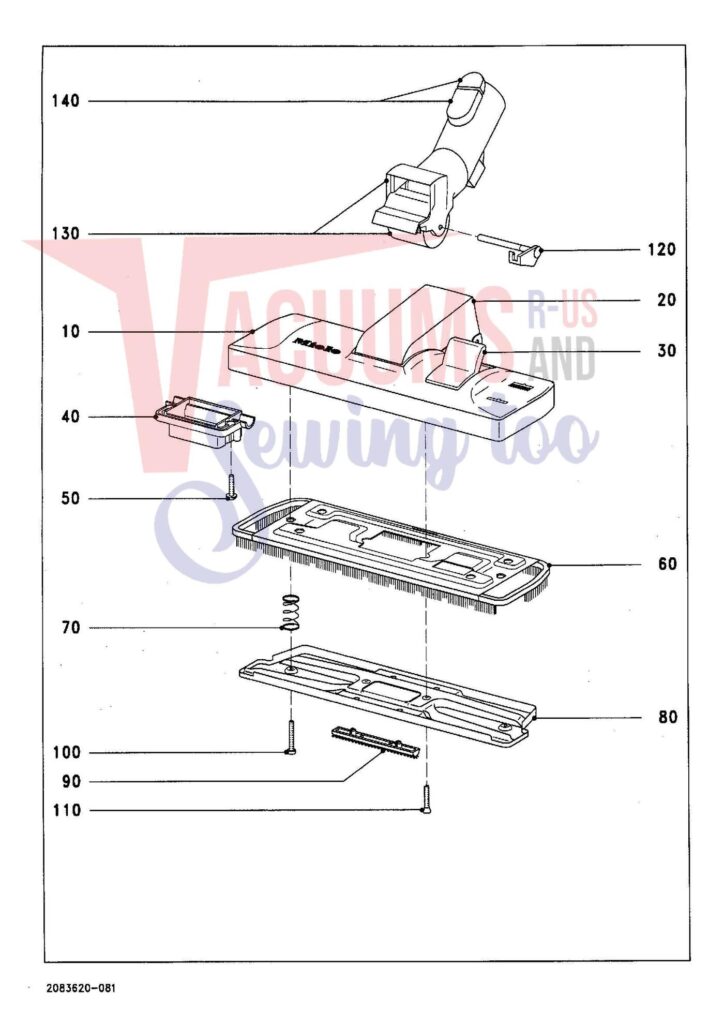 Miele S254I exploded schematic diagram (page 8)