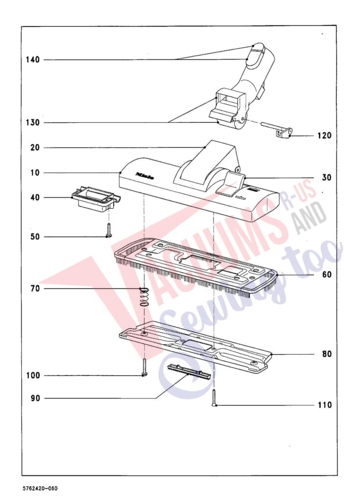 Miele S324I exploded schematic diagram (page 8)