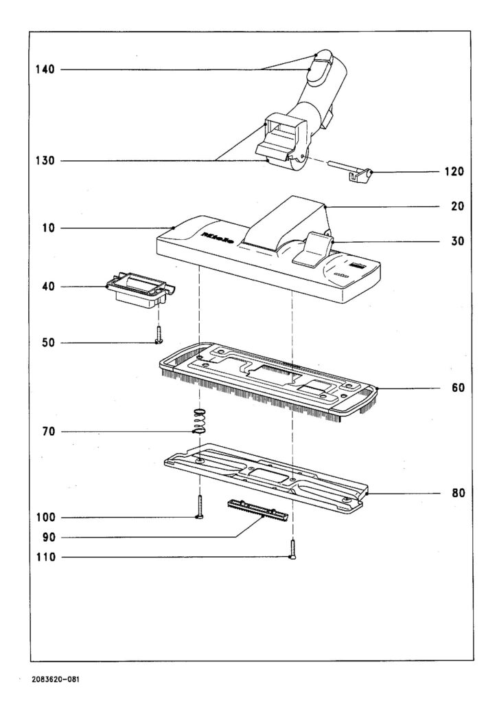 Miele S251I exploded schematic diagram (page 8)