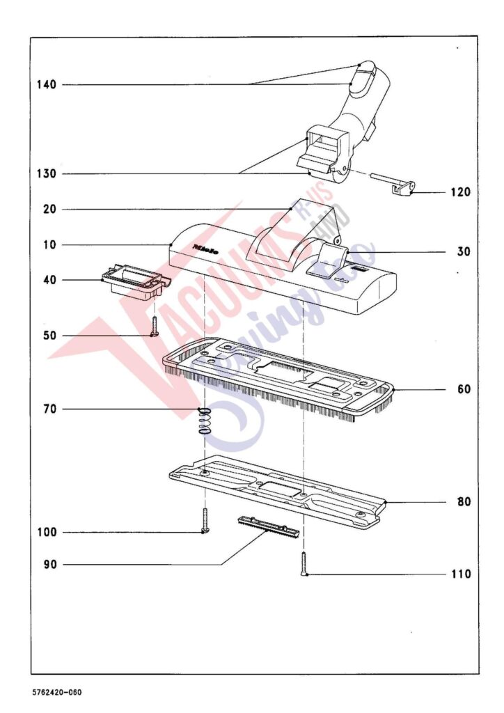 Miele S272I exploded schematic diagram (page 9)