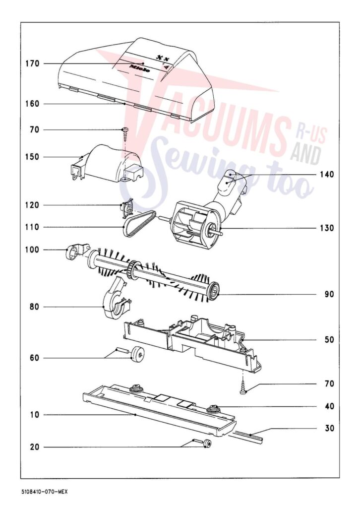 Miele S528 exploded schematic diagram (page 9)