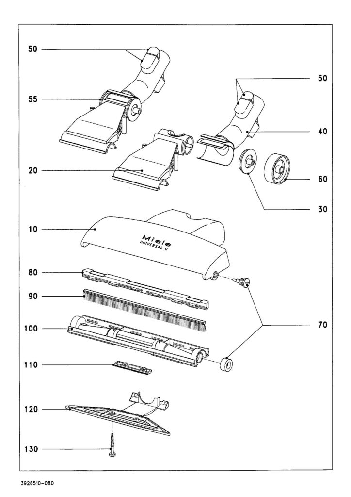 Miele S410I exploded schematic diagram (page 9)