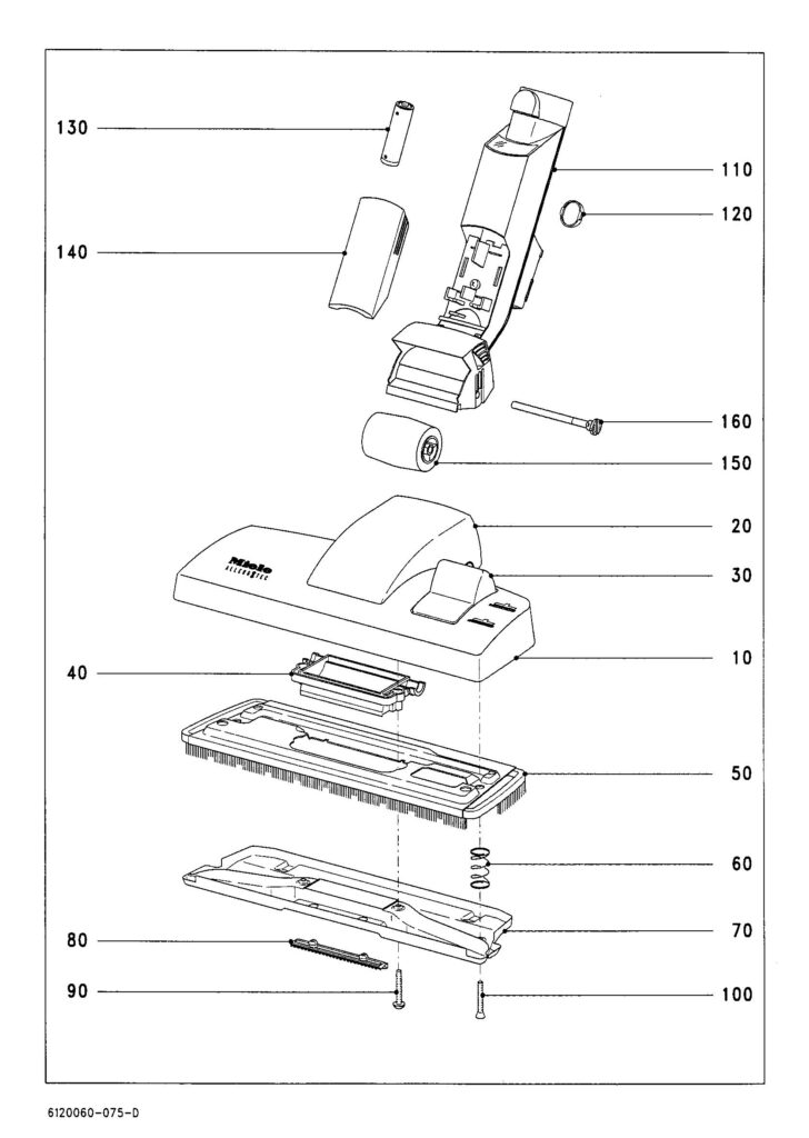 Miele S8330 exploded schematic diagram (page 10)