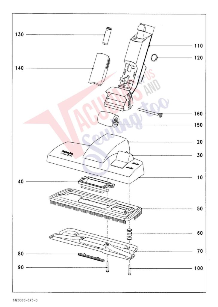 Miele SGSP5 exploded schematic diagram (page 10)