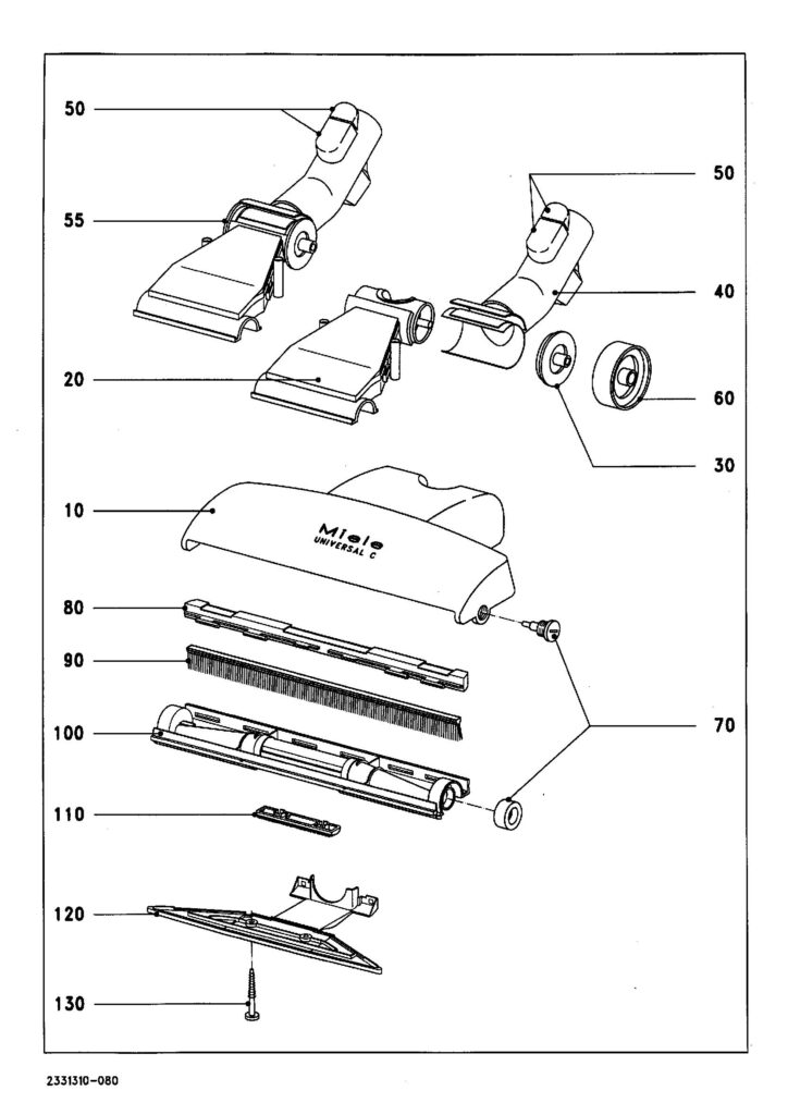 Miele S251I exploded schematic diagram (page 10)