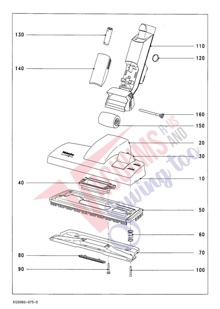 Miele SGFH1 exploded schematic diagram (page 10)
