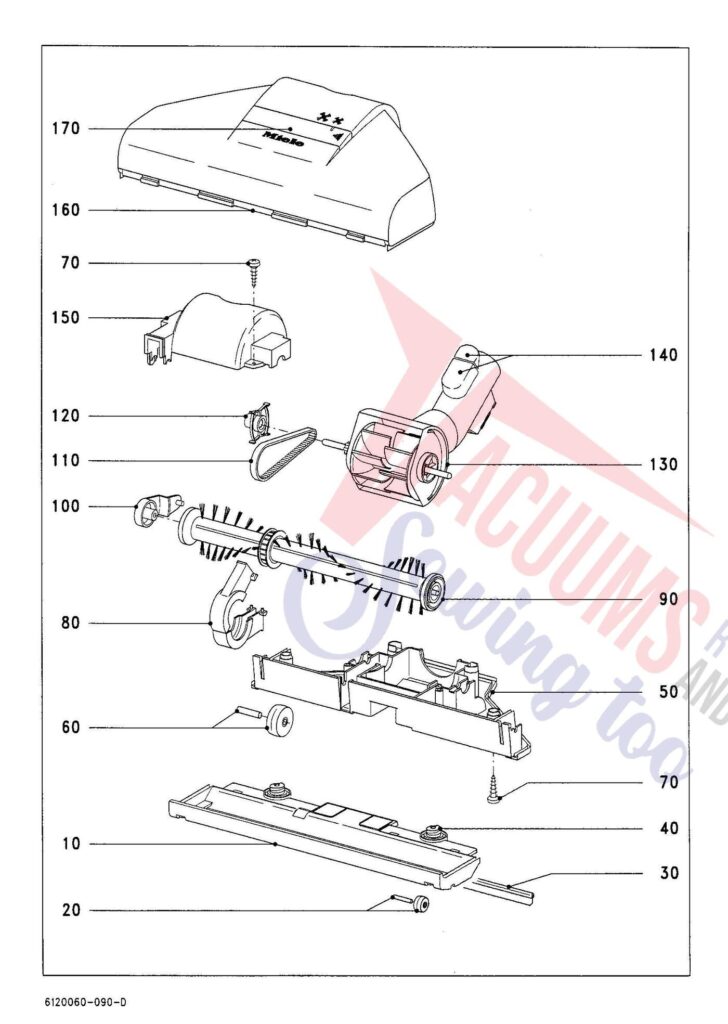 Miele S5281 exploded schematic diagram (page 10)