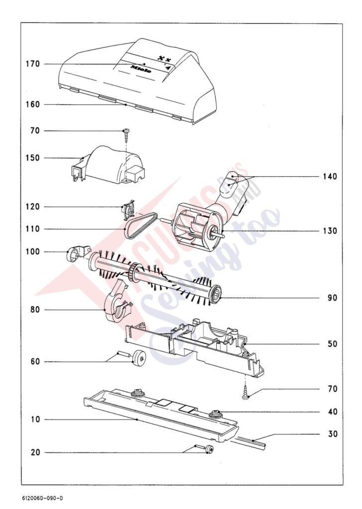 Miele S5282 exploded schematic diagram (page 12)