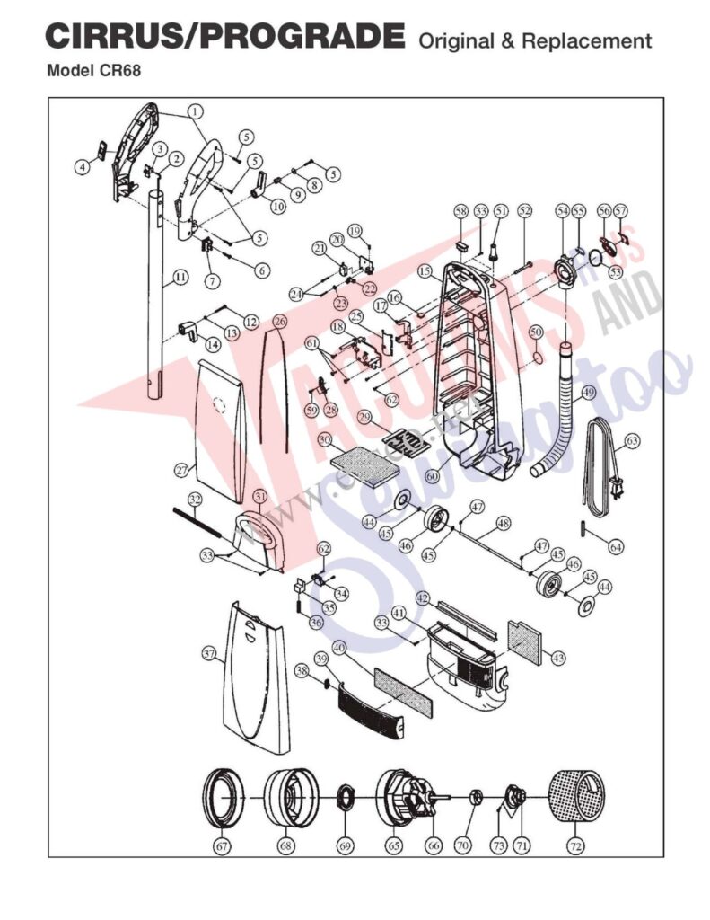 Cirrus CR68 exploded schematic diagram (page 1)