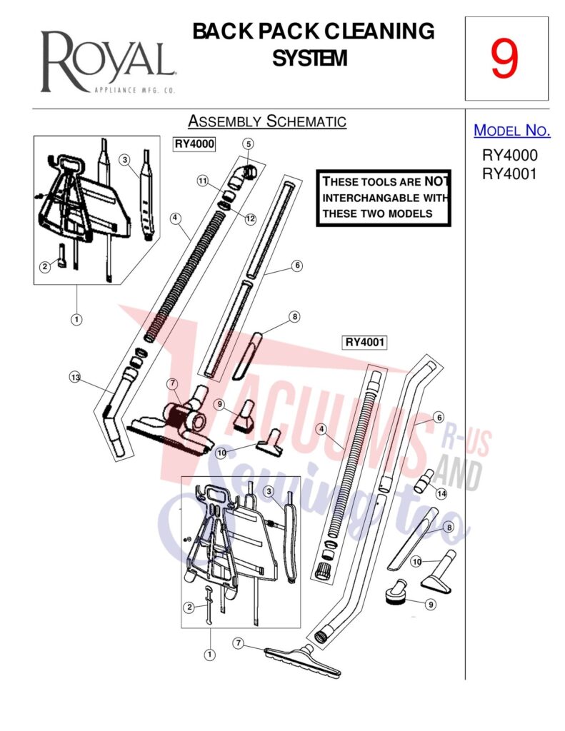 Royal RY4000 exploded schematic diagram (page 2)
