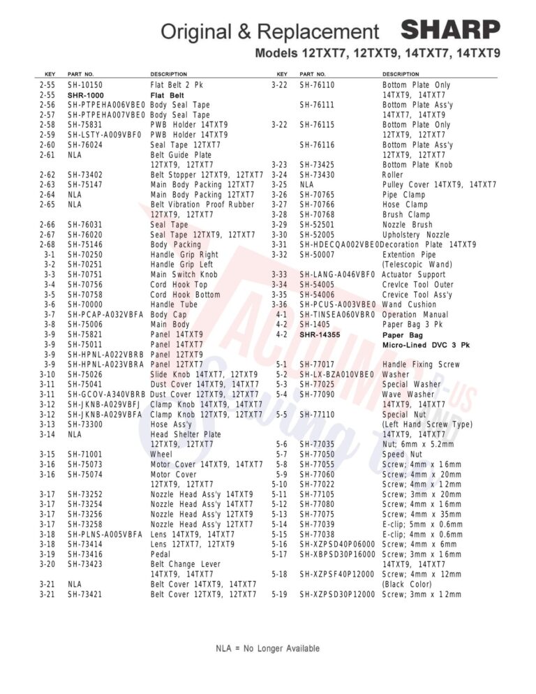 Sharp 12txt7 schematic page 2 preview