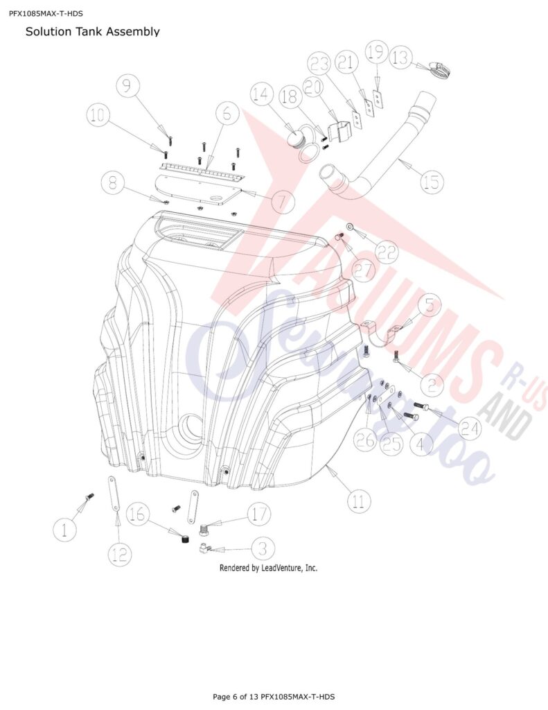 Tornado PFX1085MAZ-T-HDS exploded schematic diagram (page 2)