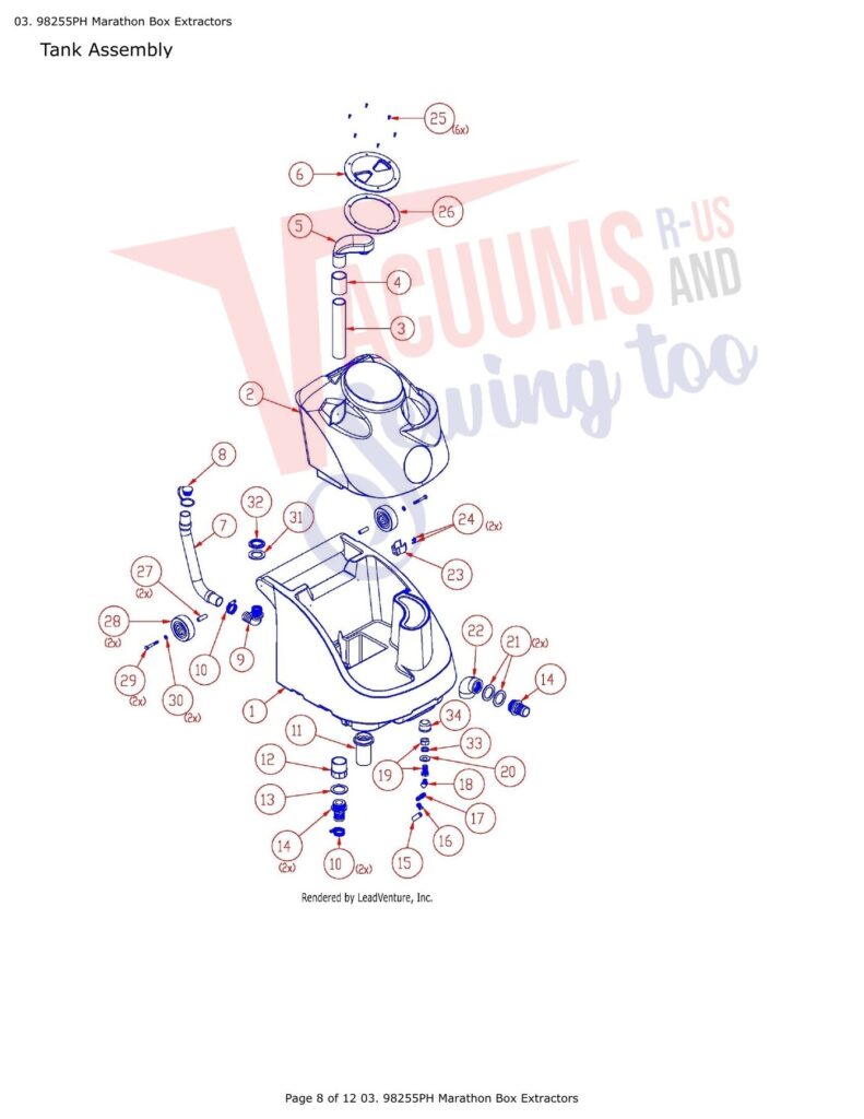 Tornado 98255ph exploded schematic diagram (page 2)