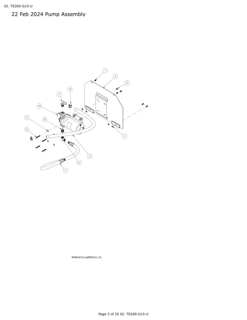 Tornado TE200-G15-u exploded schematic diagram (page 1)