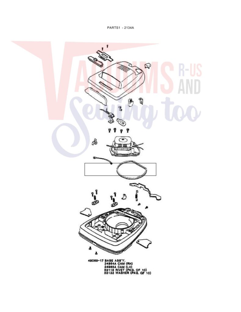 Eureka 2134A exploded schematic diagram (page 1)