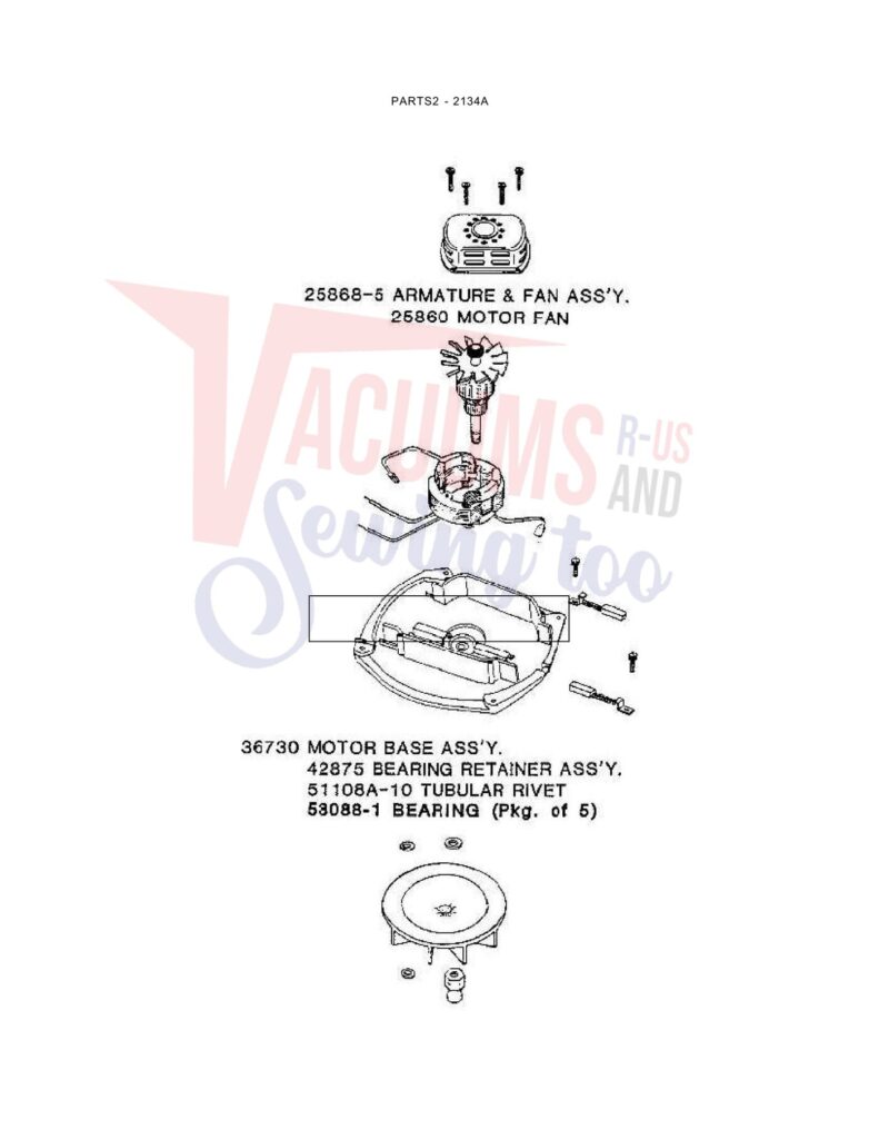 Eureka 2134A exploded schematic diagram (page 2)