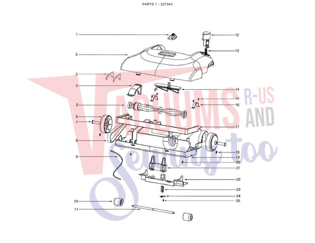 Eureka 2273AV exploded schematic diagram (page 2)