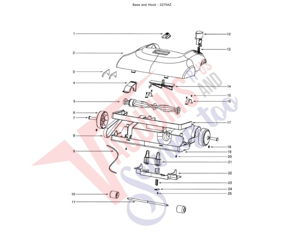 Eureka 2275AZ exploded schematic diagram (page 2)