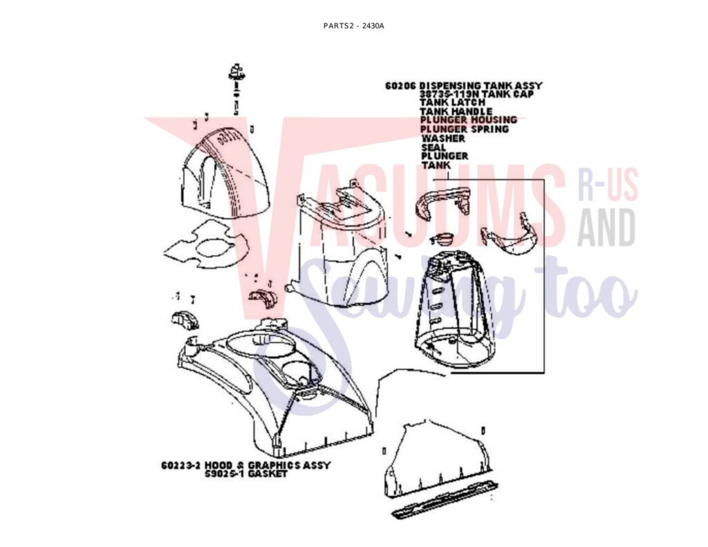 Eureka 2430A exploded schematic diagram (page 2)