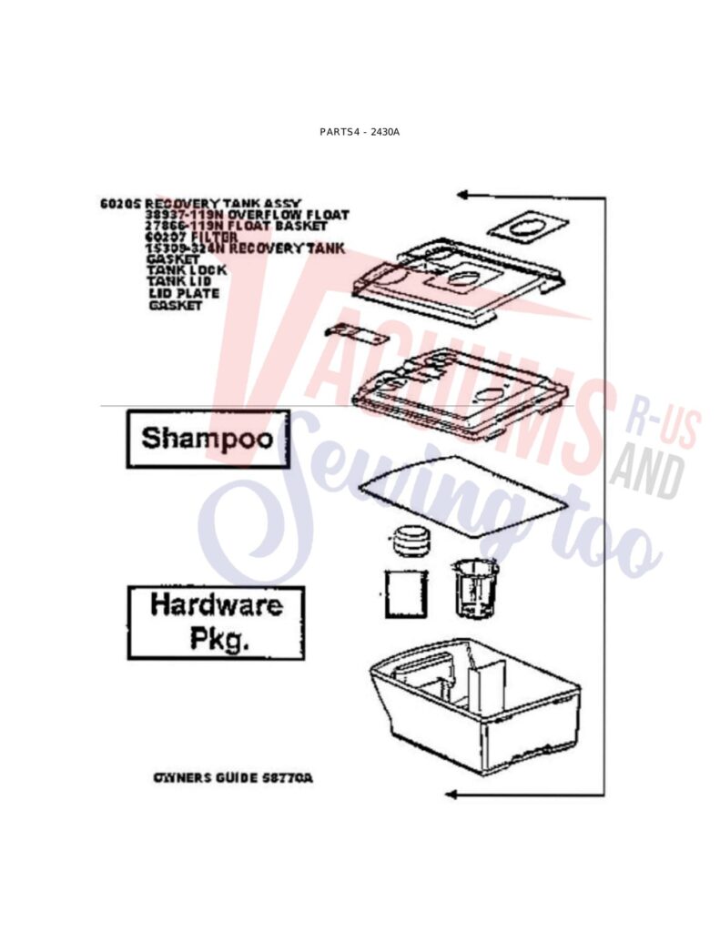 Eureka 2430A exploded schematic diagram (page 4)