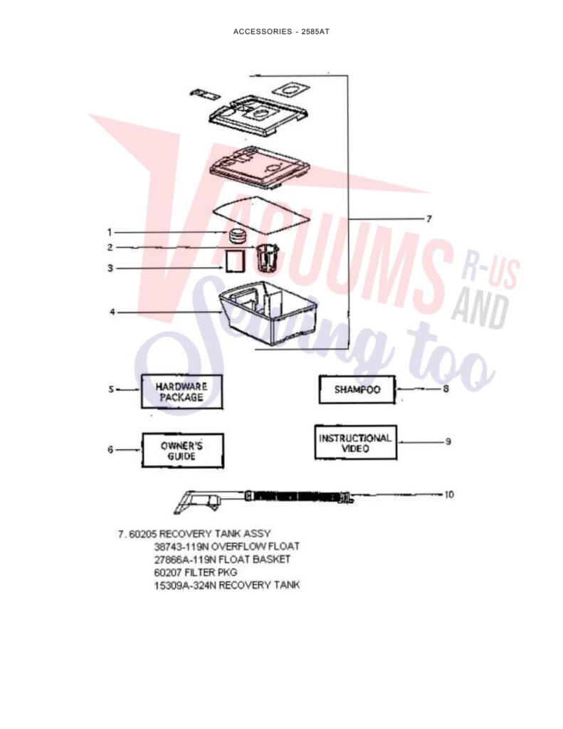Eureka 2585AT exploded schematic diagram (page 4)