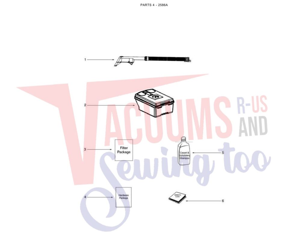 Eureka 2586A exploded schematic diagram (page 4)
