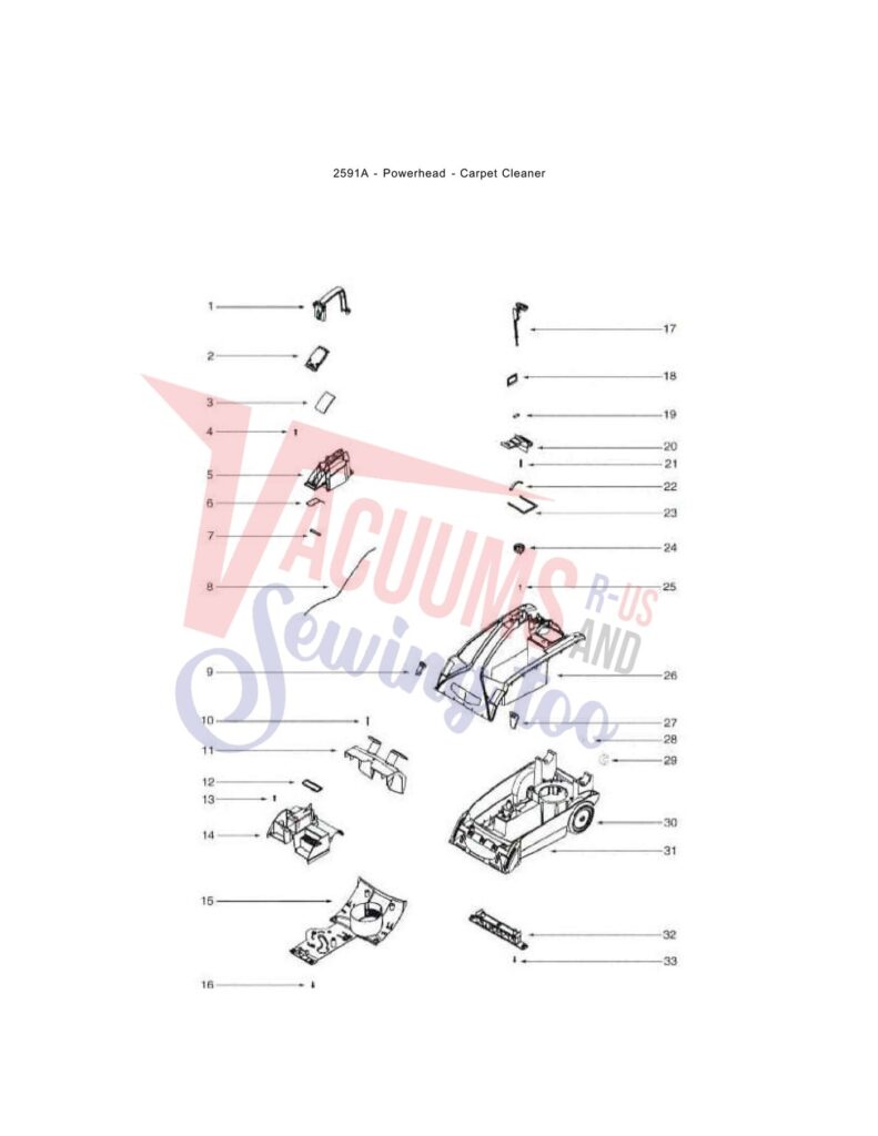 Eureka 2591A exploded schematic diagram (page 2)