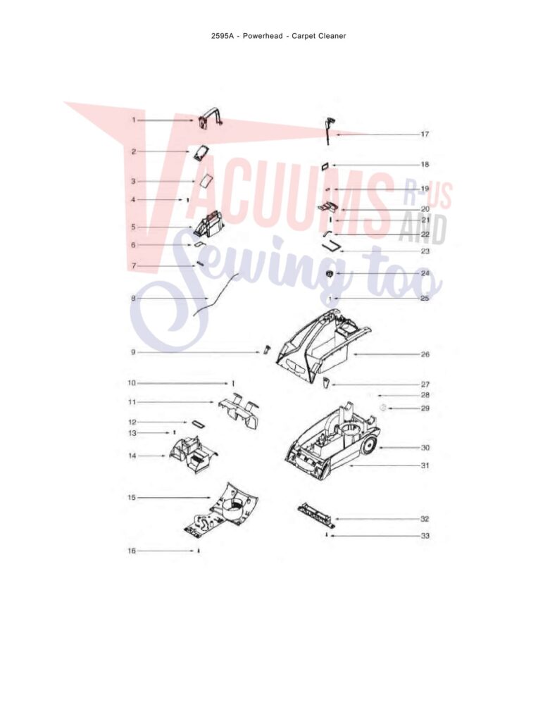 Eureka 2595A exploded schematic diagram (page 2)