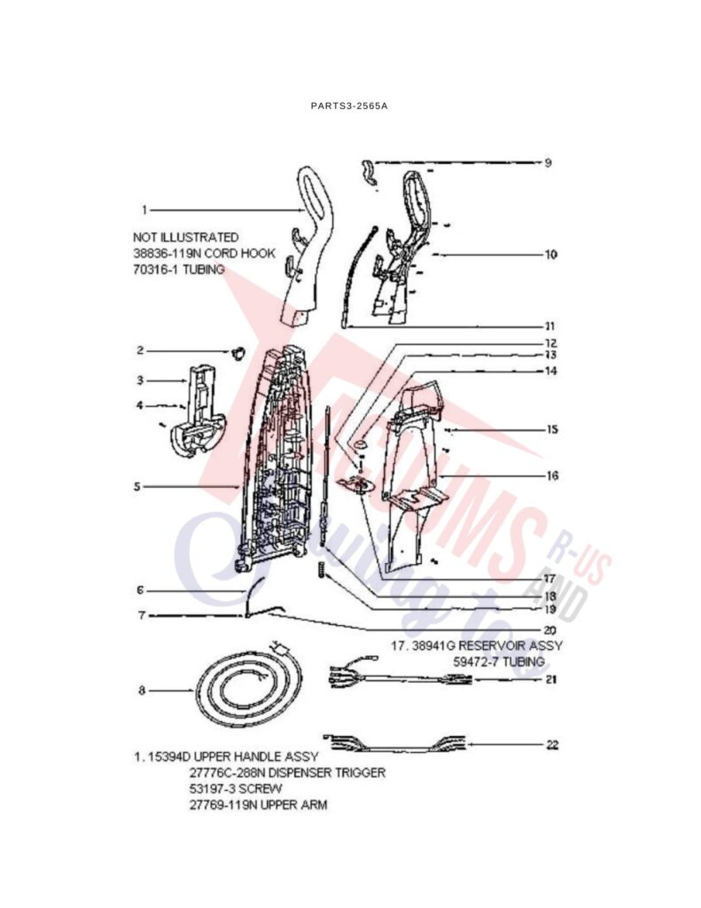 Eureka 2565A exploded schematic diagram (page 2)