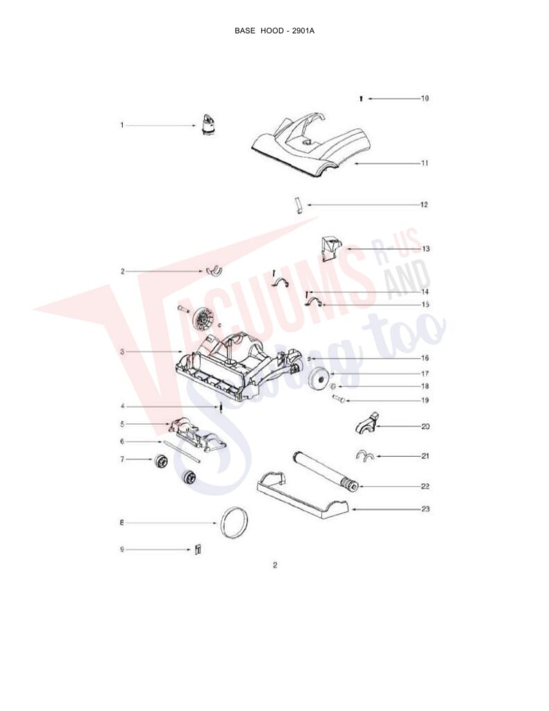 Eureka 2901A exploded schematic diagram (page 3)
