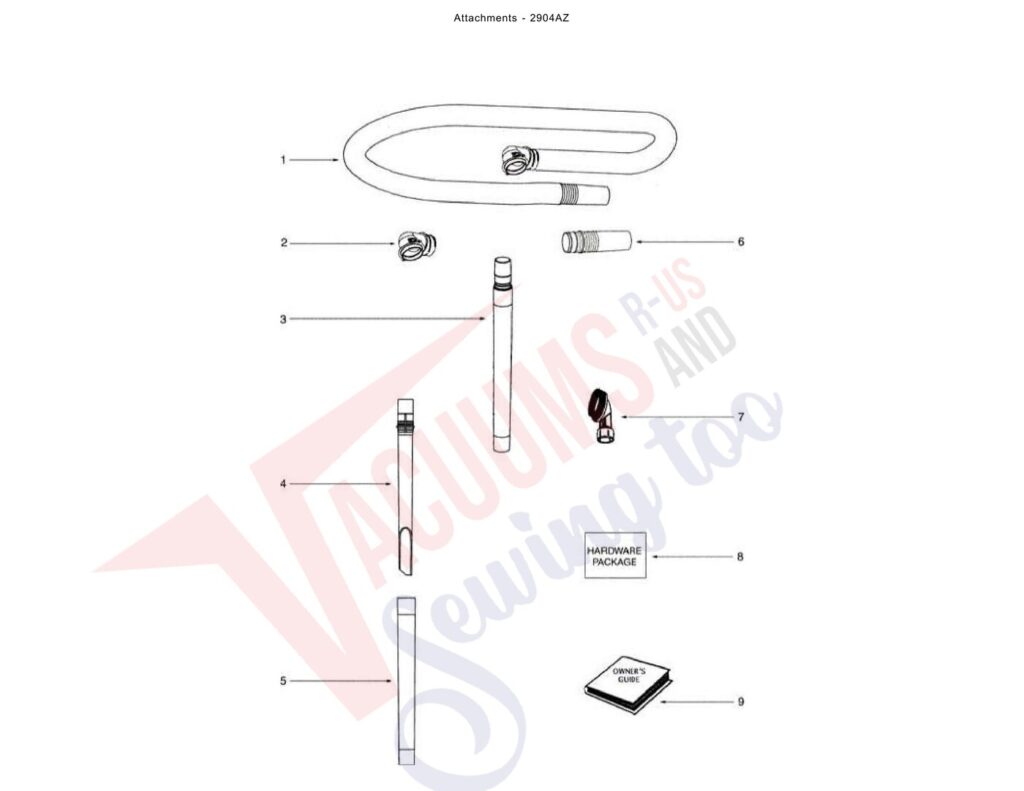 Eureka 2904AZ exploded schematic diagram (page 4)