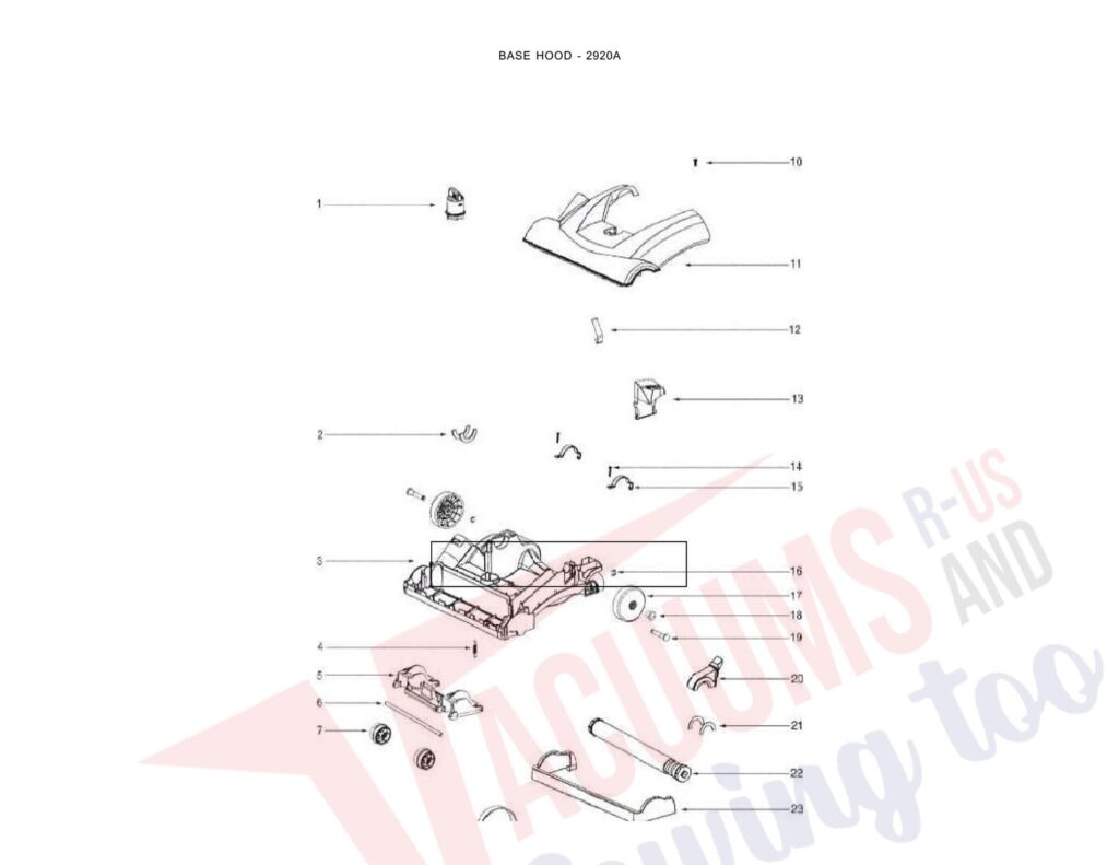 Eureka 2920A exploded schematic diagram (page 3)