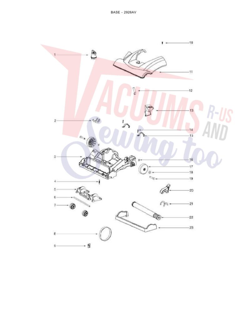 Eureka 2926AV exploded schematic diagram (page 2)