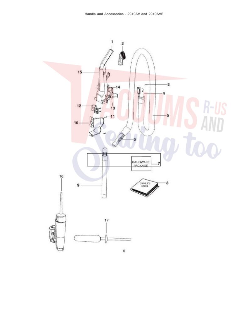 Eureka 2940AV exploded schematic diagram (page 2)