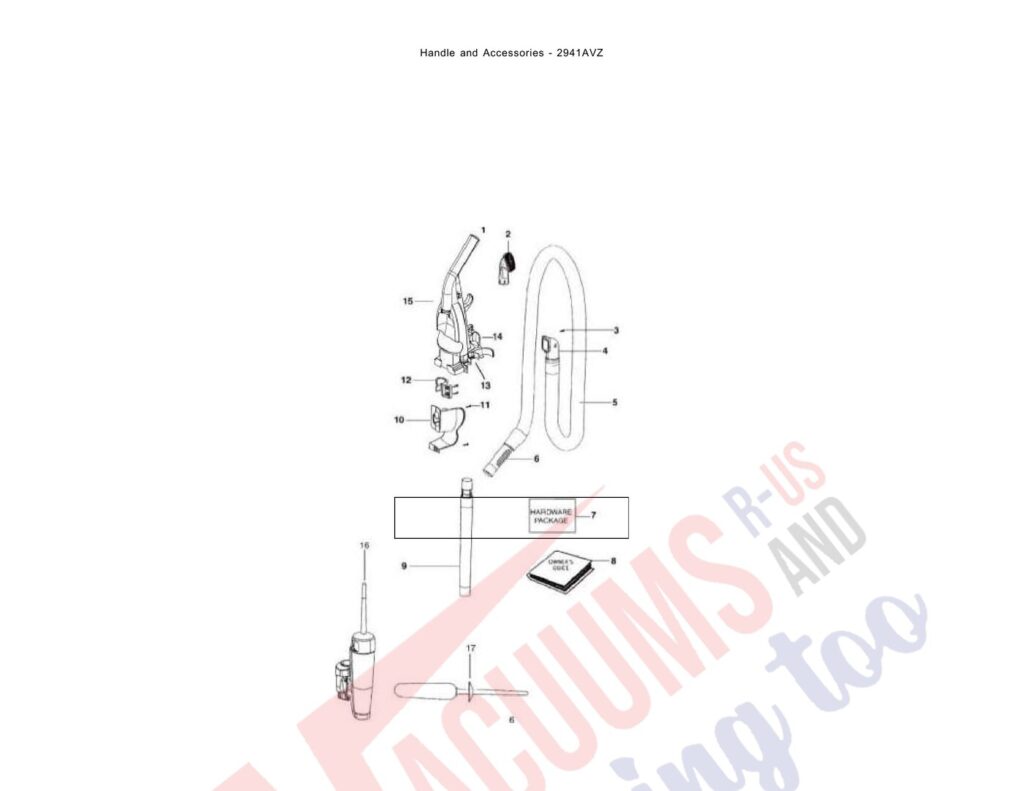 Eureka 2941AVZ exploded schematic diagram (page 1)